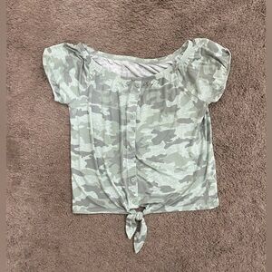 Girls Justice Camo Top size 14/16